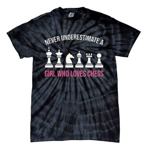 Never Underestimate A Who Loves Chess Tie-Dye T-Shirt