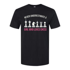 Never Underestimate A Who Loves Chess Softstyle CVC T-Shirt