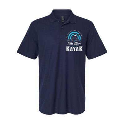 Never Underestimate An Old Man With A Kayak Softstyle Adult Sport Polo