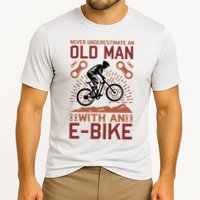 Never Underestimate An Old Man With An E Bike Cooling Performance Crew T-Shirt
