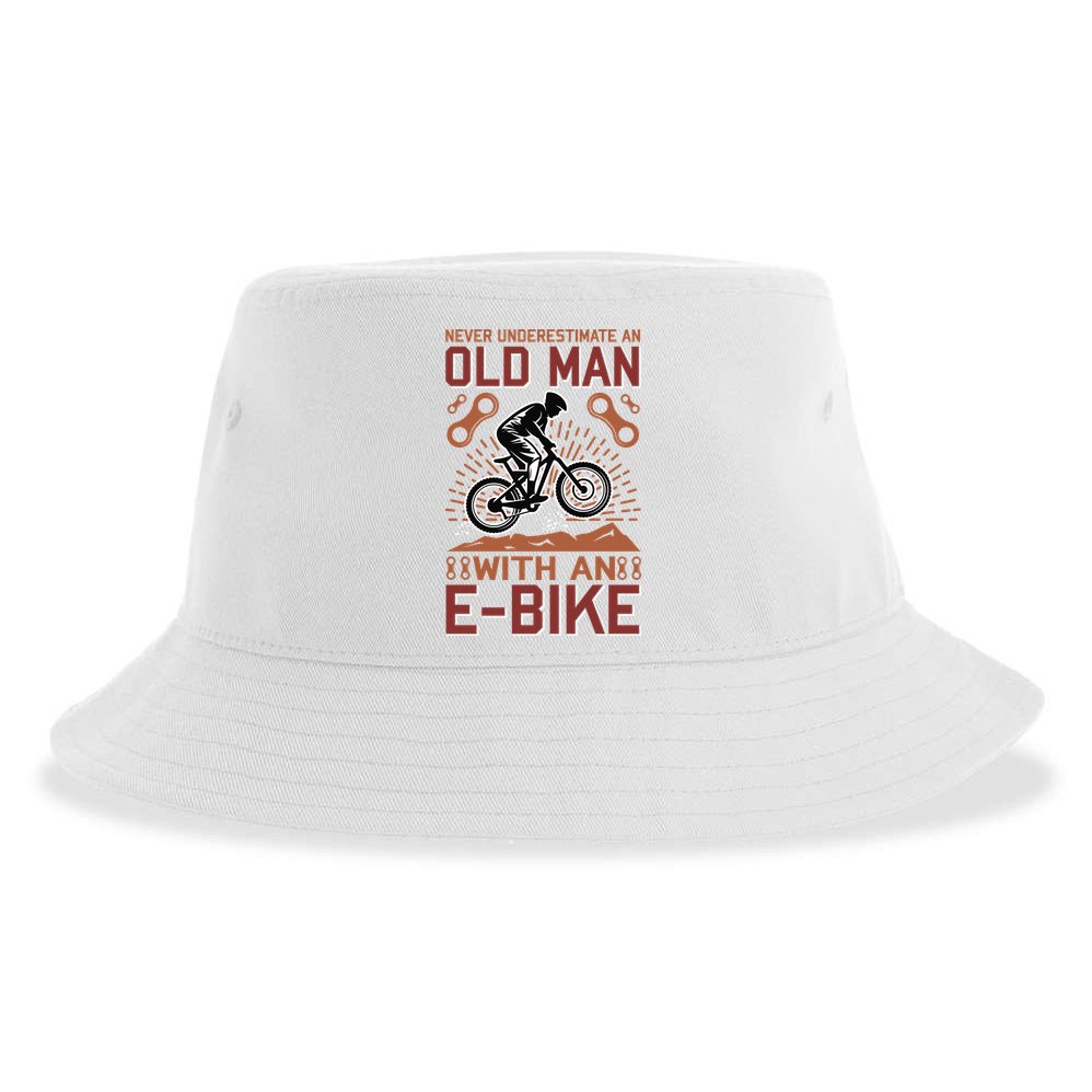 Never Underestimate An Old Man With An E Bike Sustainable Bucket Hat