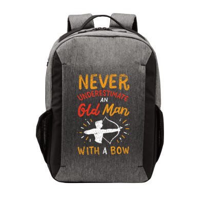 Never Underestimate An Old Man With A Bow Archery Vintage Vector Backpack