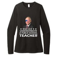 Never Underestimate A Public School Teacher Tim Walz 2024 Womens CVC Long Sleeve Shirt