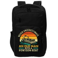 Never Underestimate An Old Man With Pontoon Boat Impact Tech Backpack