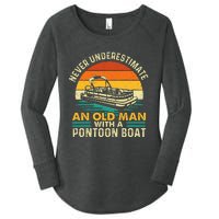 Never Underestimate An Old Man With Pontoon Boat Women's Perfect Tri Tunic Long Sleeve Shirt