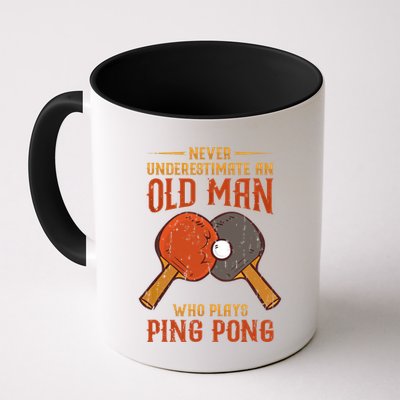 Never Underestimate An Old Man Who Plays Ping Pong Sport Mug