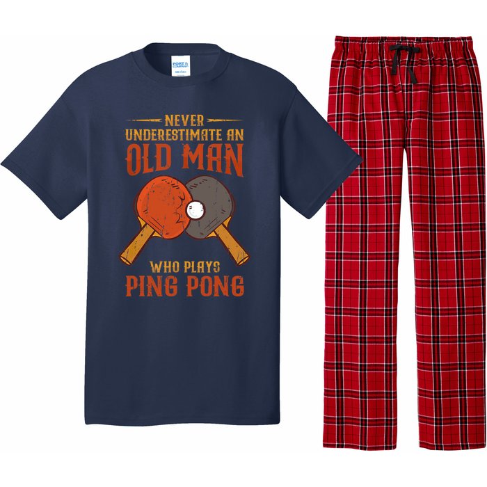 Never Underestimate An Old Man Who Plays Ping Pong Sport Pajama Set