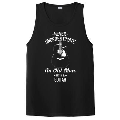 Never Underestimate An Old Man With A Guitar Acoustic Player PosiCharge Competitor Tank