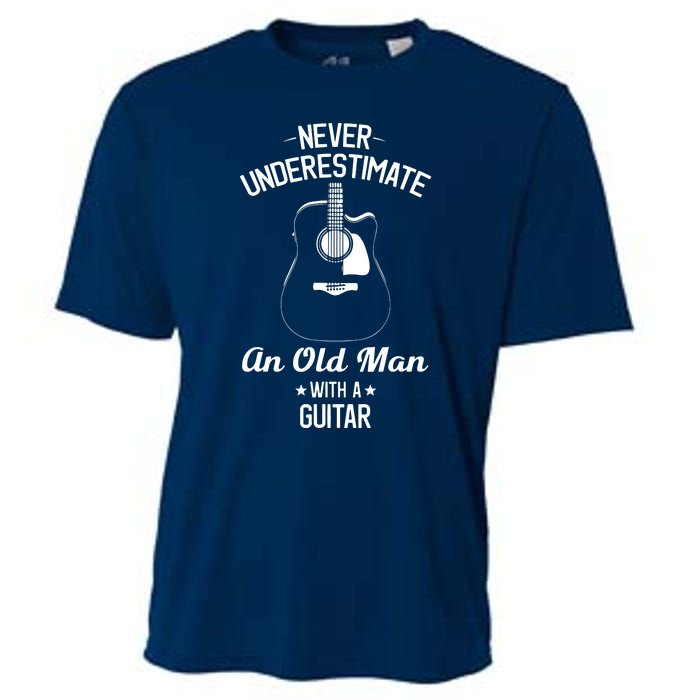 Never Underestimate An Old Man With A Guitar Acoustic Player Cooling Performance Crew T-Shirt