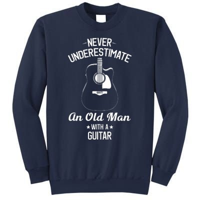 Never Underestimate An Old Man With A Guitar Acoustic Player Sweatshirt