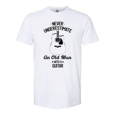 Never Underestimate An Old Man With A Guitar Acoustic Player Softstyle CVC T-Shirt