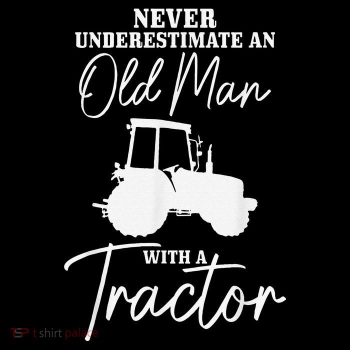 Never Underestimate An Old Man With A Tractor Funny Farmer Flexfit Unipanel Trucker Cap