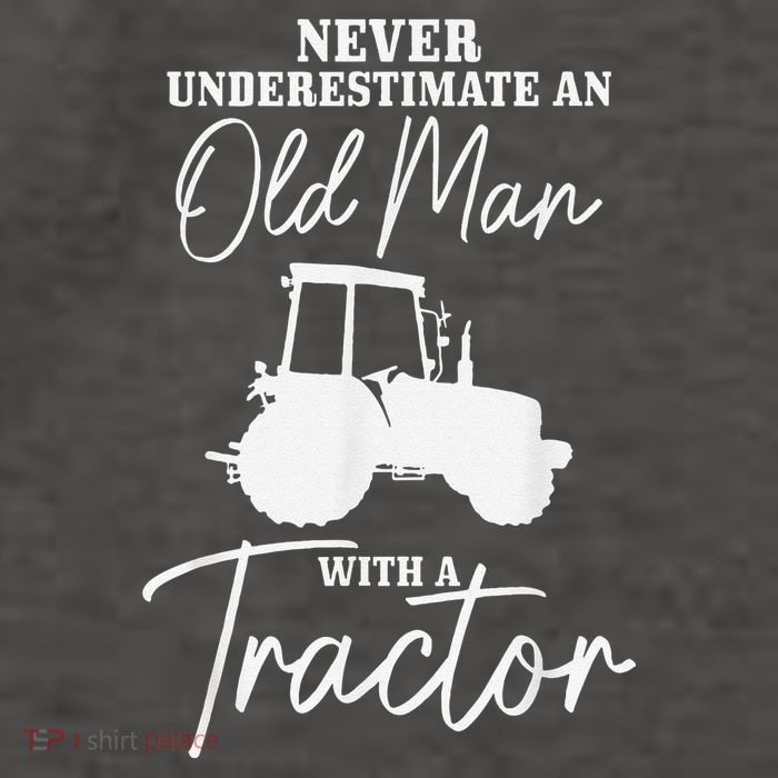 Never Underestimate An Old Man With A Tractor Funny Farmer Vector Backpack
