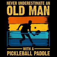 Never Underestimate An Old Man With A Pickleball Paddle Drawstring Bag
