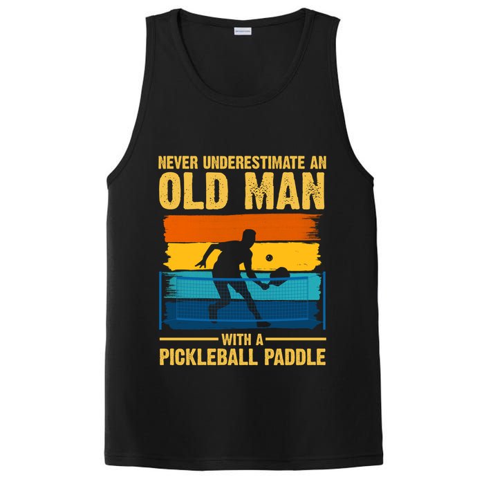 Never Underestimate An Old Man With A Pickleball Paddle PosiCharge Competitor Tank