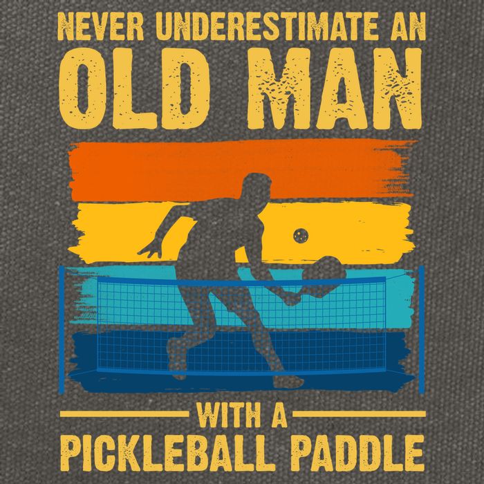 Never Underestimate An Old Man With A Pickleball Paddle Cotton Canvas Backpack
