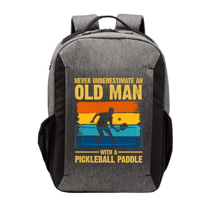 Never Underestimate An Old Man With A Pickleball Paddle Vector Backpack