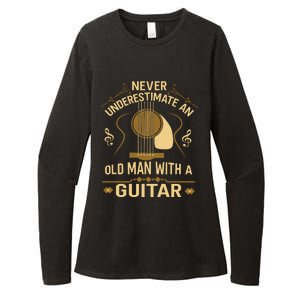 Never Underestimate An Old Man With A Guitar Acoustic Player Womens CVC Long Sleeve Shirt