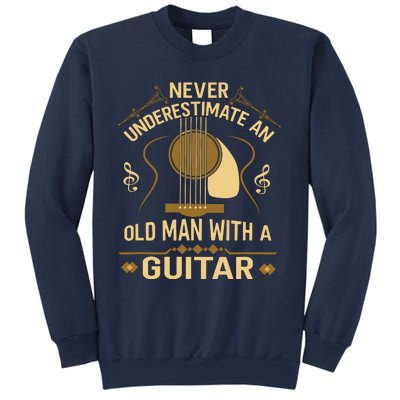 Never Underestimate An Old Man With A Guitar Acoustic Player Sweatshirt