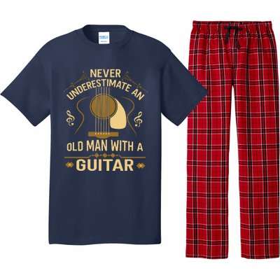 Never Underestimate An Old Man With A Guitar Acoustic Player Pajama Set