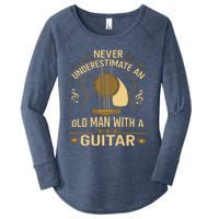 Never Underestimate An Old Man With A Guitar Acoustic Player Women's Perfect Tri Tunic Long Sleeve Shirt