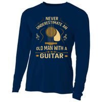 Never Underestimate An Old Man With A Guitar Acoustic Player Cooling Performance Long Sleeve Crew