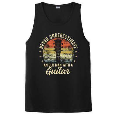 Never Underestimate An Old Man With A Guitar Player PosiCharge Competitor Tank