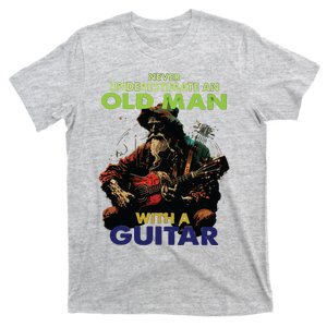 Never Underestimate An Old Man With A Guitar T-Shirt