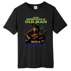 Never Underestimate An Old Man With A Guitar Tall Fusion ChromaSoft Performance T-Shirt