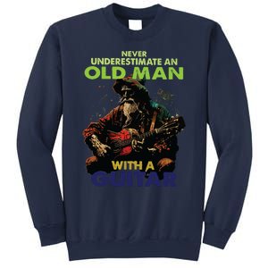 Never Underestimate An Old Man With A Guitar Sweatshirt