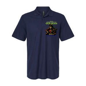 Never Underestimate An Old Man With A Guitar Softstyle Adult Sport Polo