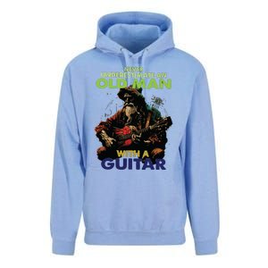 Never Underestimate An Old Man With A Guitar Unisex Surf Hoodie