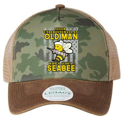 Never Underestimate An Seabee Old Man Sea Shipping Legacy Tie Dye Trucker Hat