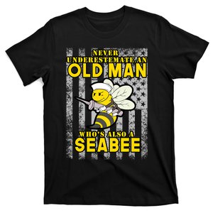 Never Underestimate An Seabee Old Man Sea Shipping T-Shirt