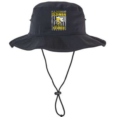 Never Underestimate An Seabee Old Man Sea Shipping Legacy Cool Fit Booney Bucket Hat