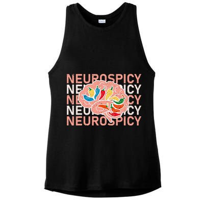 Neurospicy Universe Adhd Autism Awareness And Acceptance Ladies PosiCharge Tri-Blend Wicking Tank