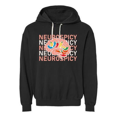 Neurospicy Universe Adhd Autism Awareness And Acceptance Garment-Dyed Fleece Hoodie