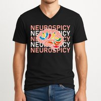 Neurospicy Universe Adhd Autism Awareness And Acceptance V-Neck T-Shirt