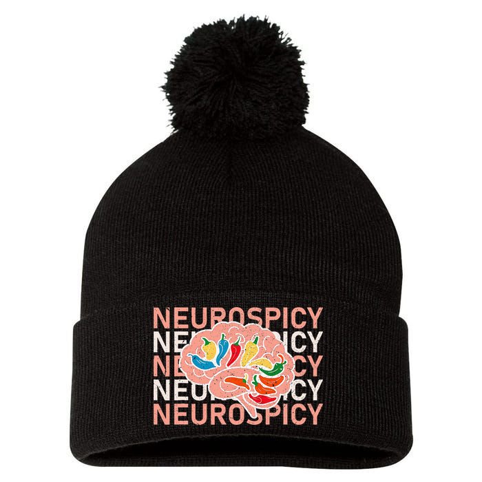 Neurospicy Universe Adhd Autism Awareness And Acceptance Pom Pom 12in Knit Beanie