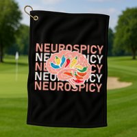 Neurospicy Universe Adhd Autism Awareness And Acceptance Golf Towel