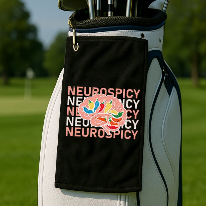 Neurospicy Universe Adhd Autism Awareness And Acceptance Golf Towel