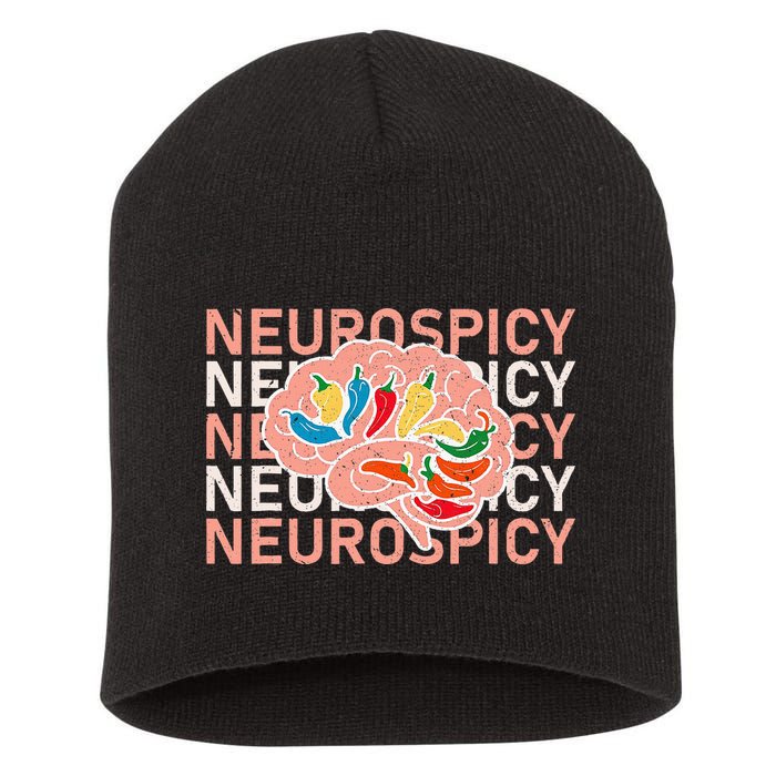 Neurospicy Universe Adhd Autism Awareness And Acceptance Short Acrylic Beanie