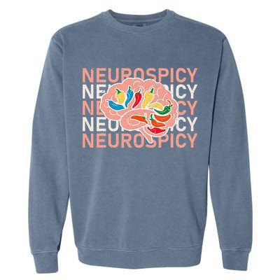 Neurospicy Universe Adhd Autism Awareness And Acceptance Garment-Dyed Sweatshirt
