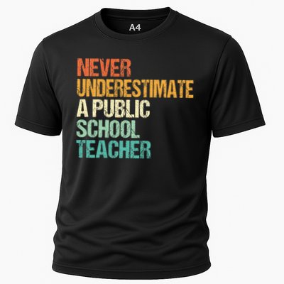 Never Underestimate A Public School Teacher Harris Walz 2024 Performance Shirt
