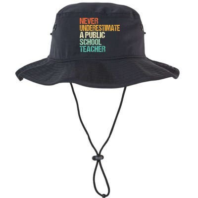 Never Underestimate A Public School Teacher Harris Walz 2024 Bucket Hat