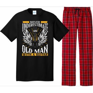 Never Underestimate An Old Man With A Guitar Guitars Guitar Pajama Set