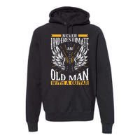 Never Underestimate An Old Man With A Guitar Guitars Guitar Premium Hoodie