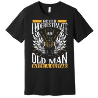 Never Underestimate An Old Man With A Guitar Guitars Guitar Premium T-Shirt