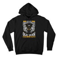 Never Underestimate An Old Man With A Guitar Guitars Guitar Tall Hoodie