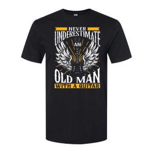 Never Underestimate An Old Man With A Guitar Guitars Guitar Softstyle CVC T-Shirt